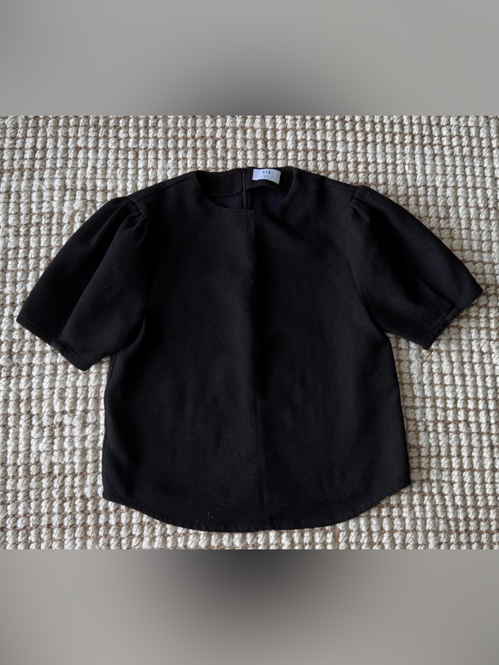 SIR Black Puff Sleeve Top